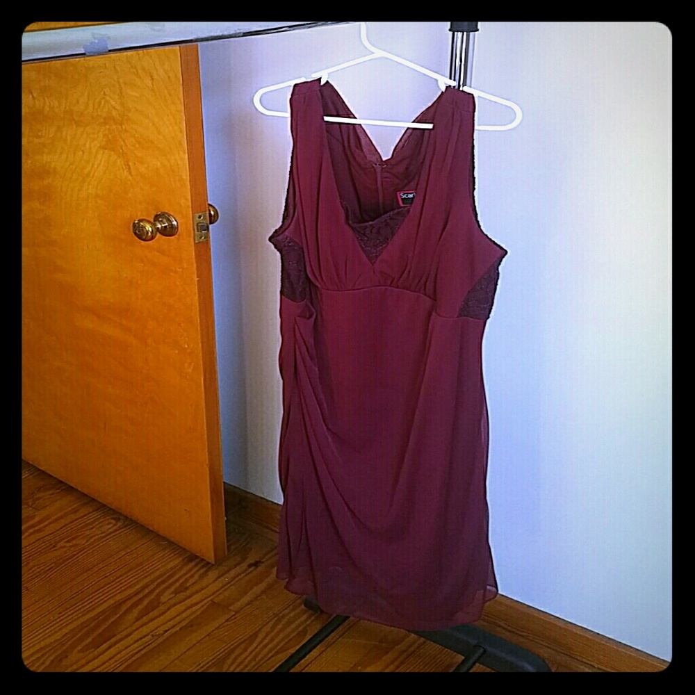 Lace accent dress